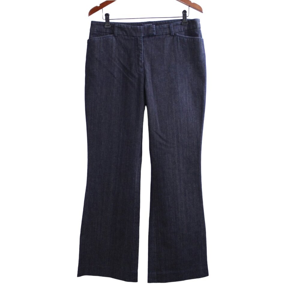 Anne Klein Blue Dark Wash Denim Trousers